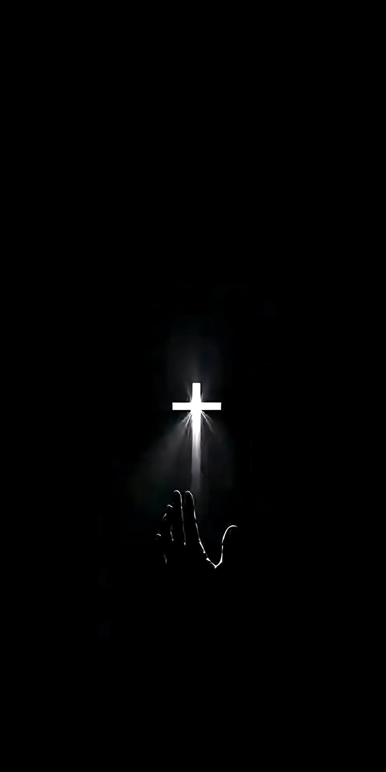 Jesus Cross in dark wallpaper 4K for mobile