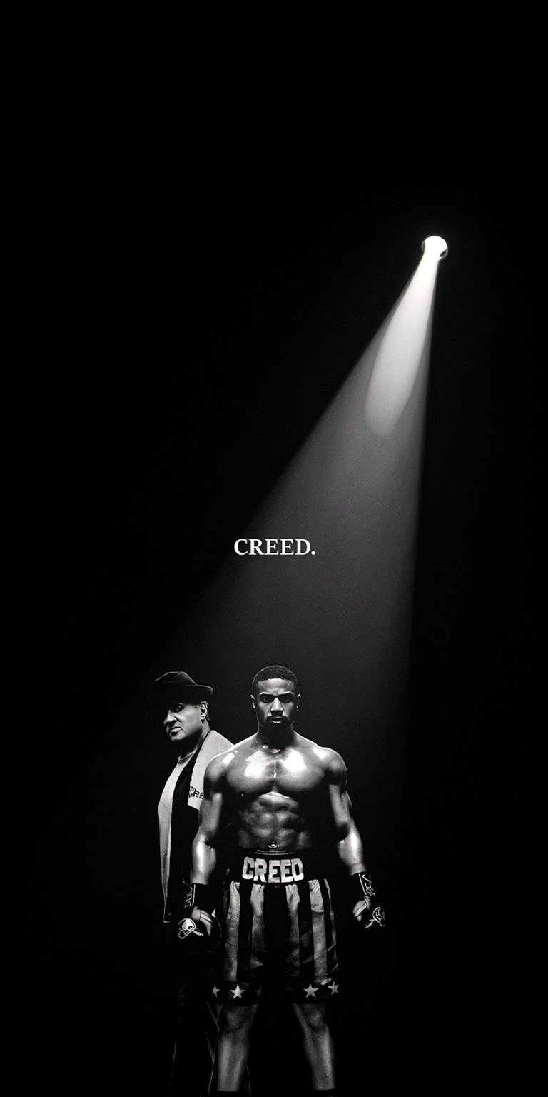 Adonis Creed motivational black and white wallpaper iPhone 4K