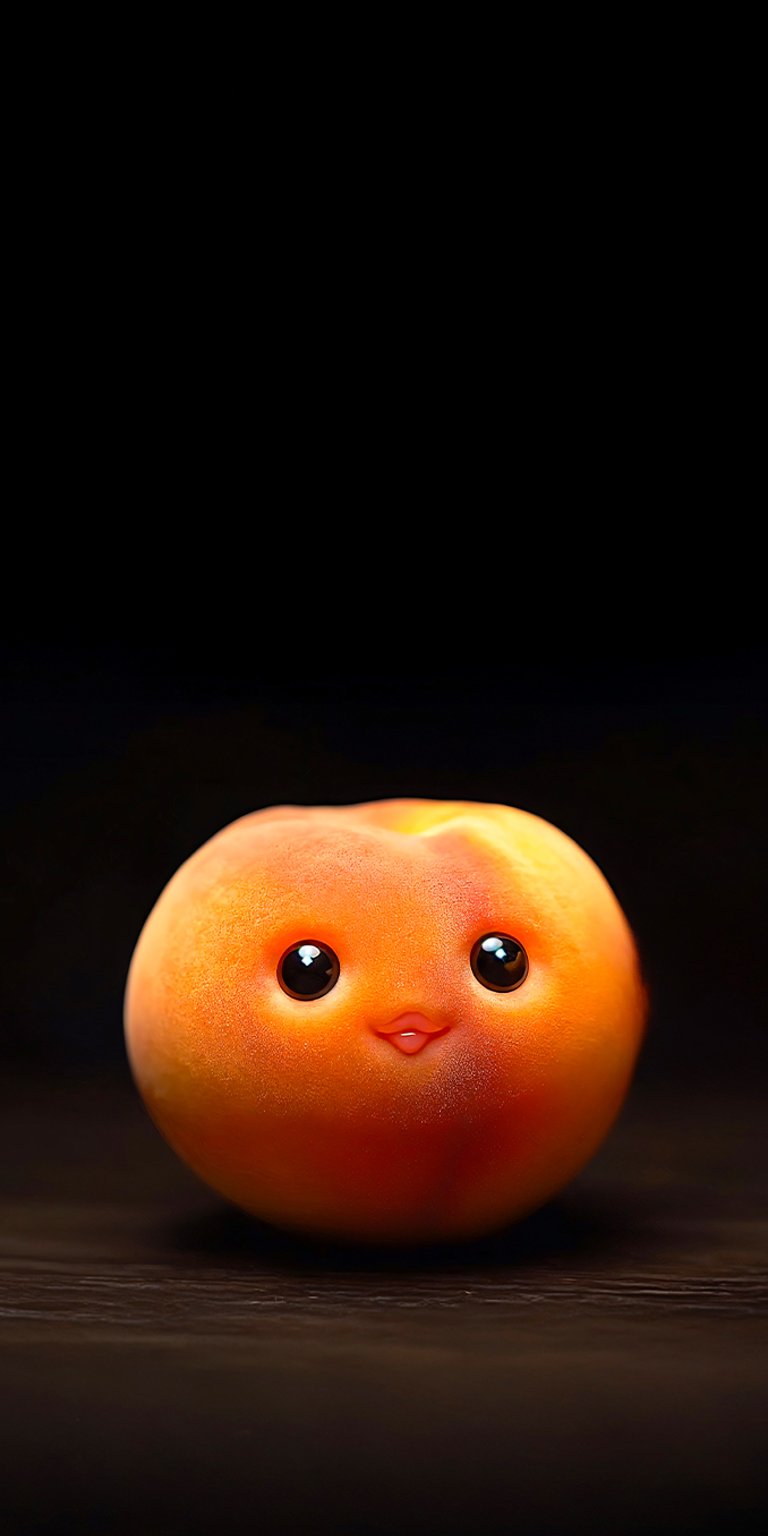 AI peach wallpaper iPhone 4K