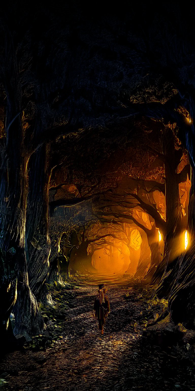 Hatter walking scene wallpaper HD iPhone