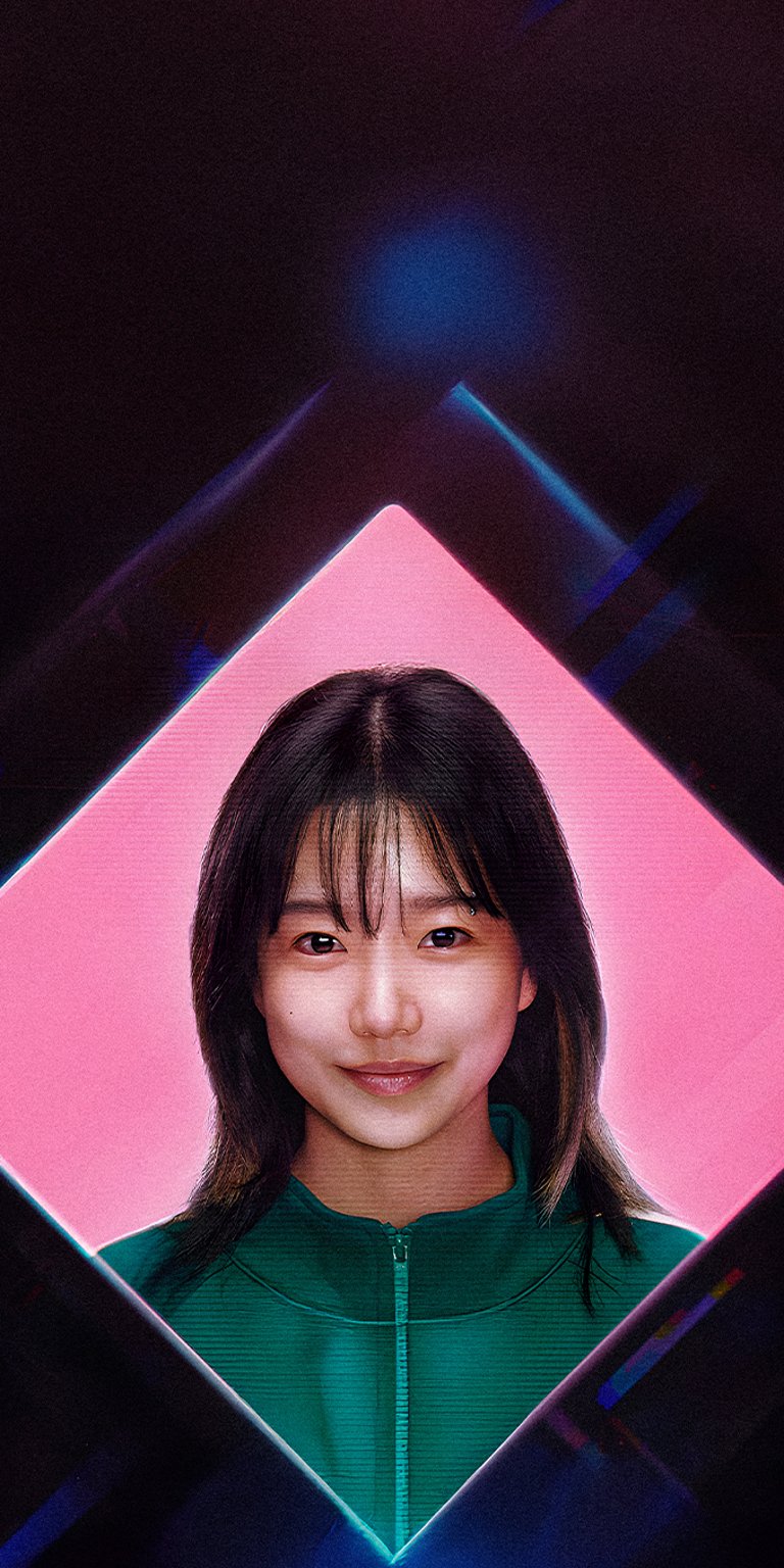 Player 222 photo shot for screen display with pink background wallpaper