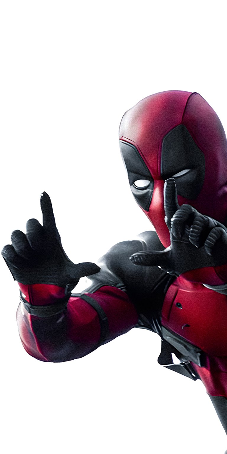 Deadpool eye measuring lockscreen wallpaper