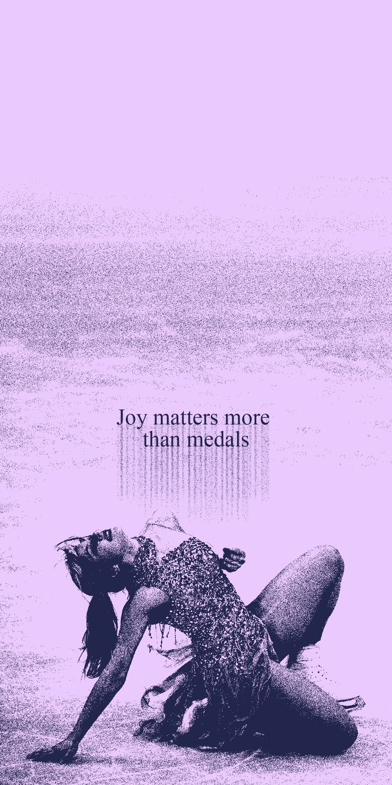 This purple-toned aesthetic wallpaper features Alysa Liu mid-performance with a motivational quote. It creates a focused and artistic mood for your iPhone lock screen.