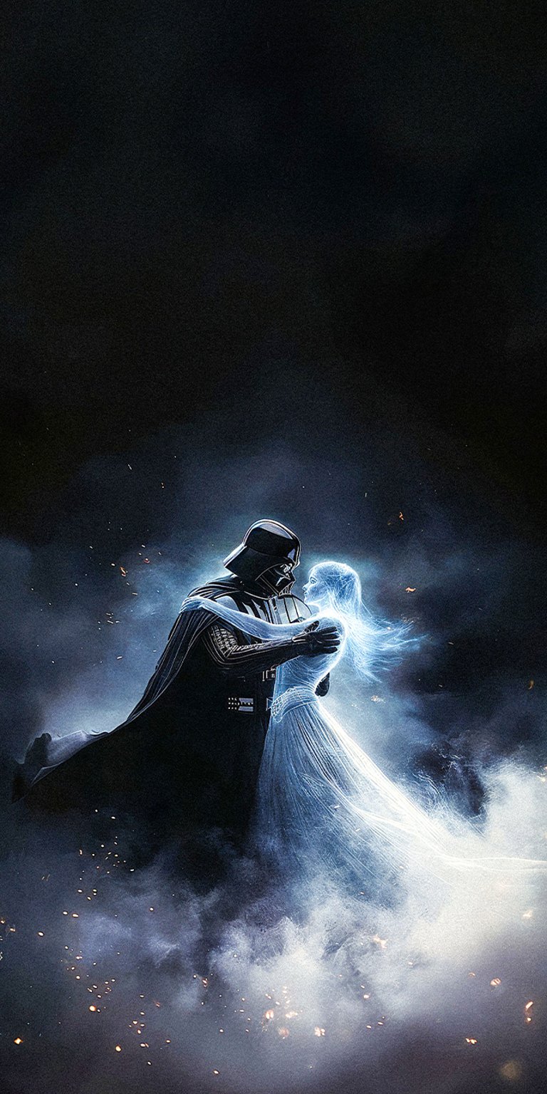 Darth Vader with a Padmé Amidala wallpaper iPhone 4K