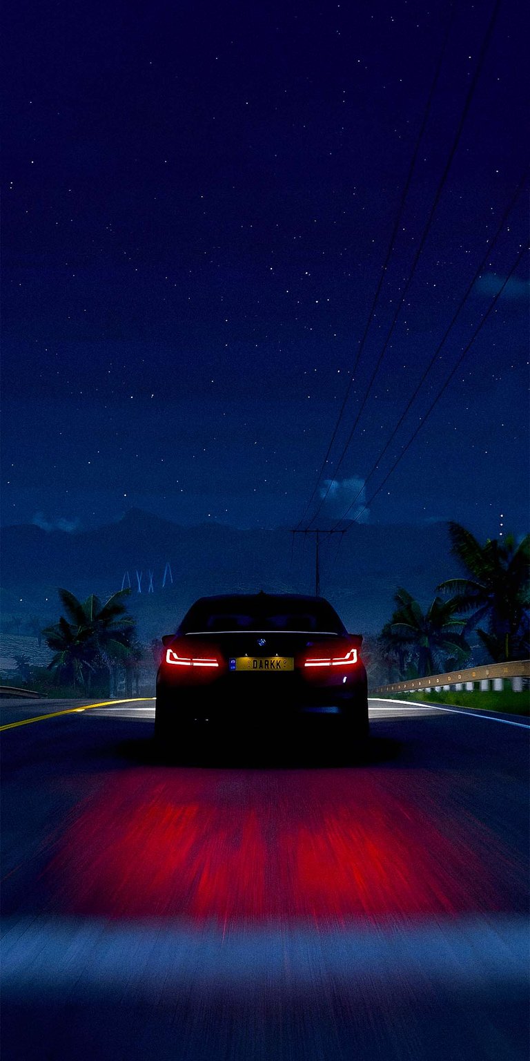 BMW M4 on the road wallpaper iPhone