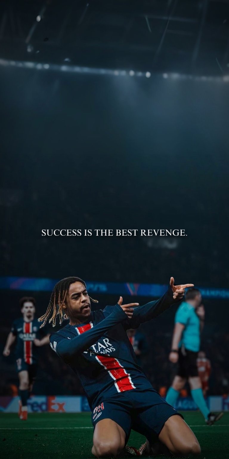 Elevate your iPhone with this aesthetic wallpaper featuring Bradley Barcola celebrating in a cinematic stadium setting. This 4K static wallpaper captures a high-contrast moment with cool blue tones and sharp lighting for a professional finish.