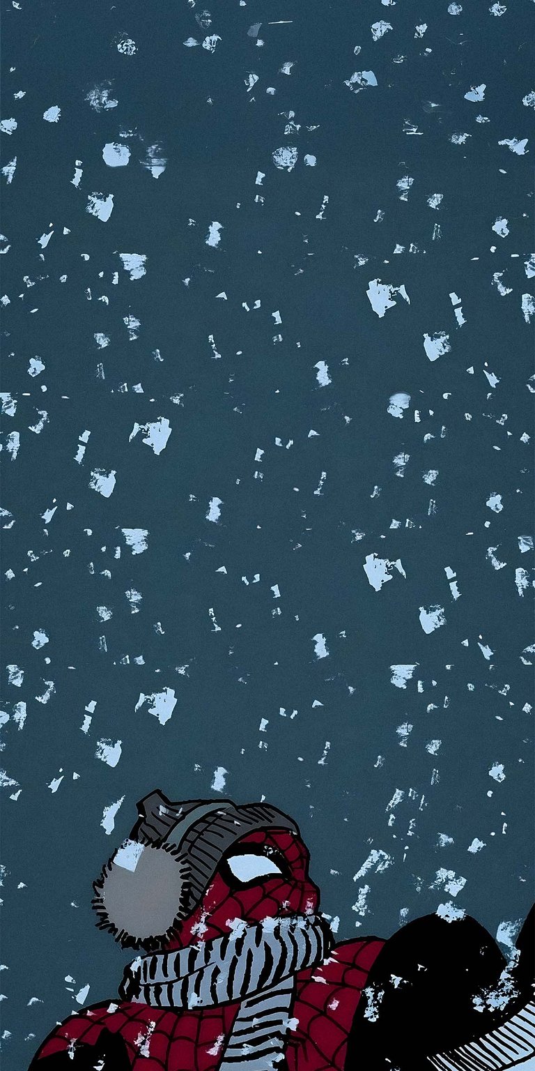 Spiderman snowfall wallpaper iPhone