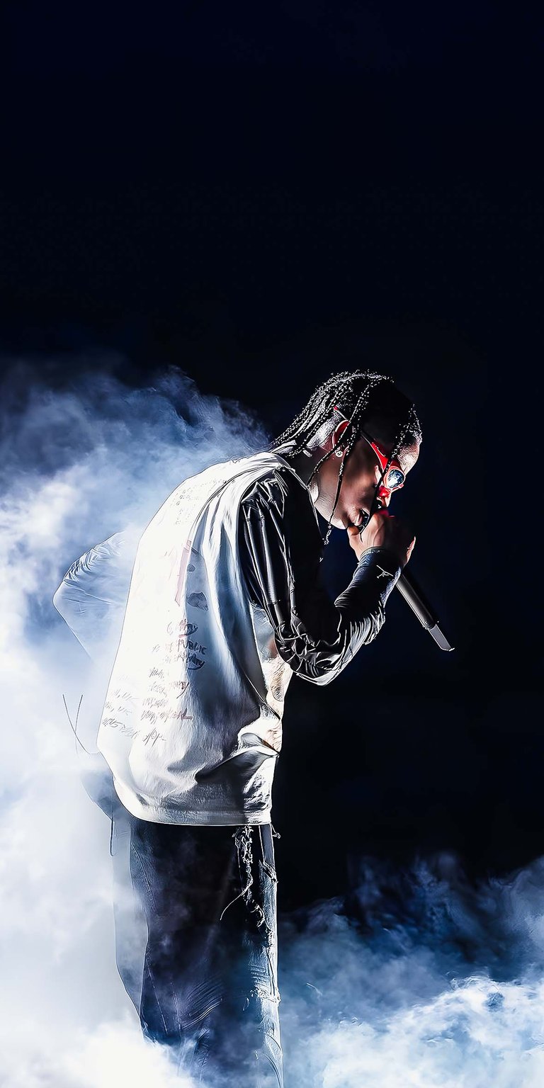Travis Scott singing iOS wallpaper HD