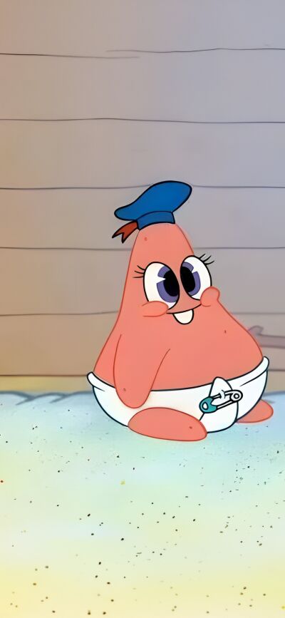 This adorable Spongebob and Patrick 4K wallpaper is perfect for your iPhone. This matching wallpaper features baby Spongebob and Patrick sitting on sand with cute baby hats and diapers.