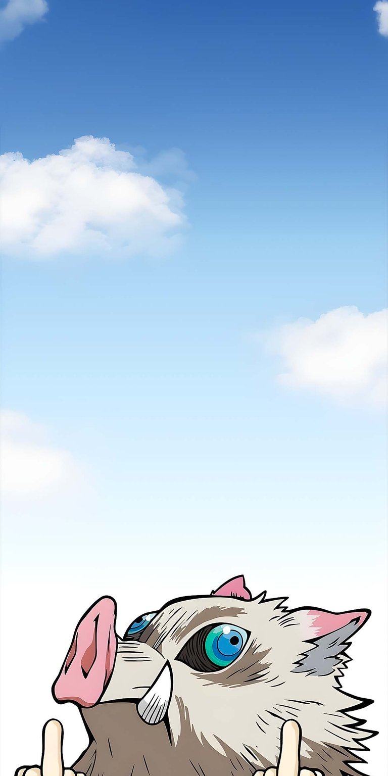 Inosuke Hashibira bad finger wallpaper 4K iOS