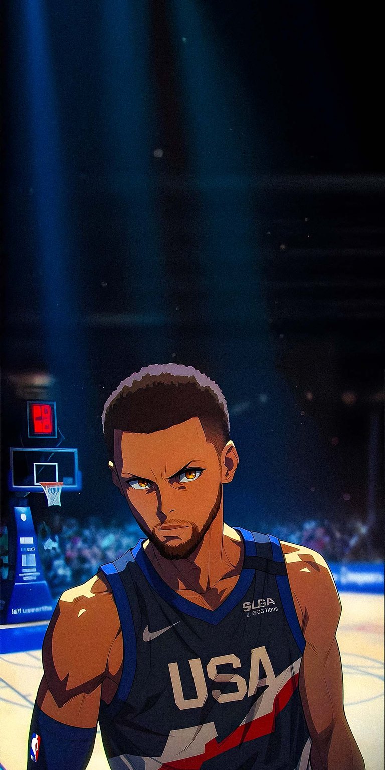 Steph Curry anime wallpaper 4K