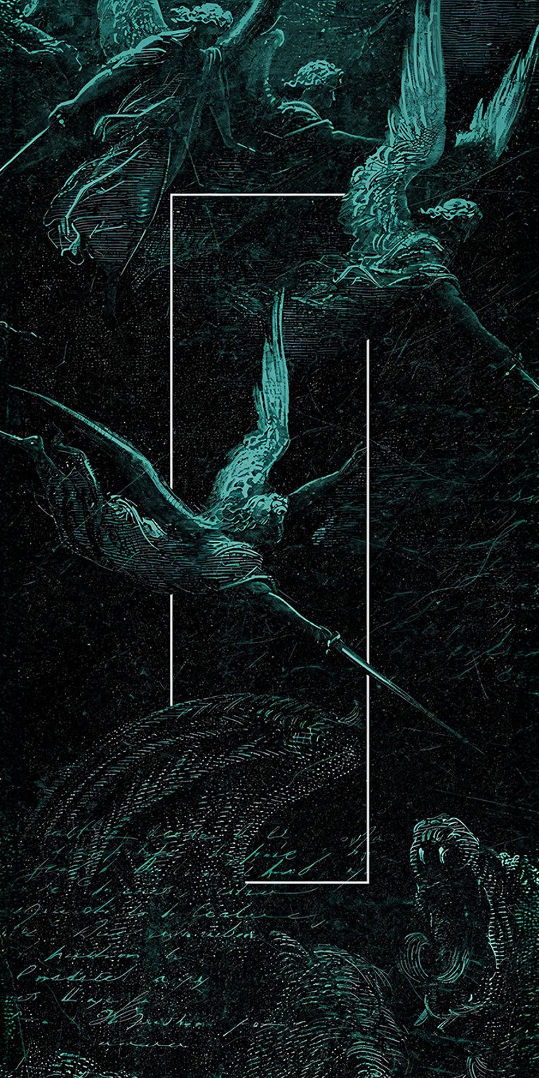 Fallen angels art wallpaper iPhone 4K