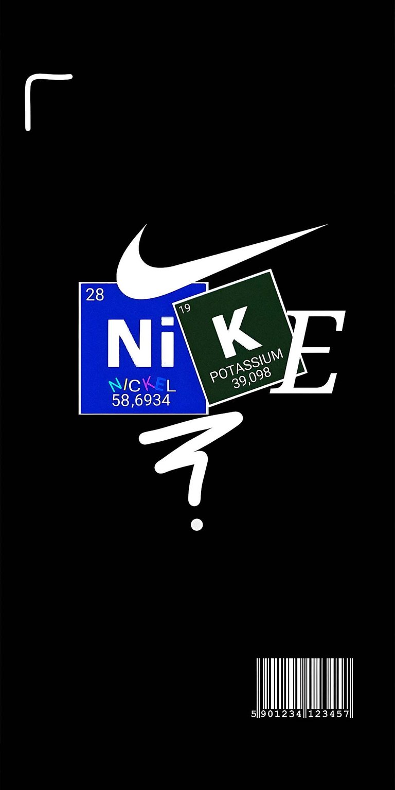 Nike periodic table black background wallpaper 4k