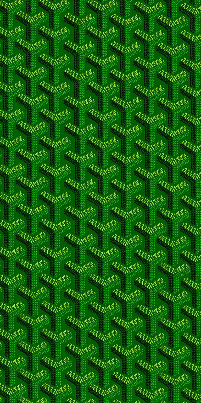 Maison Goyard green logo 4k wallpaper