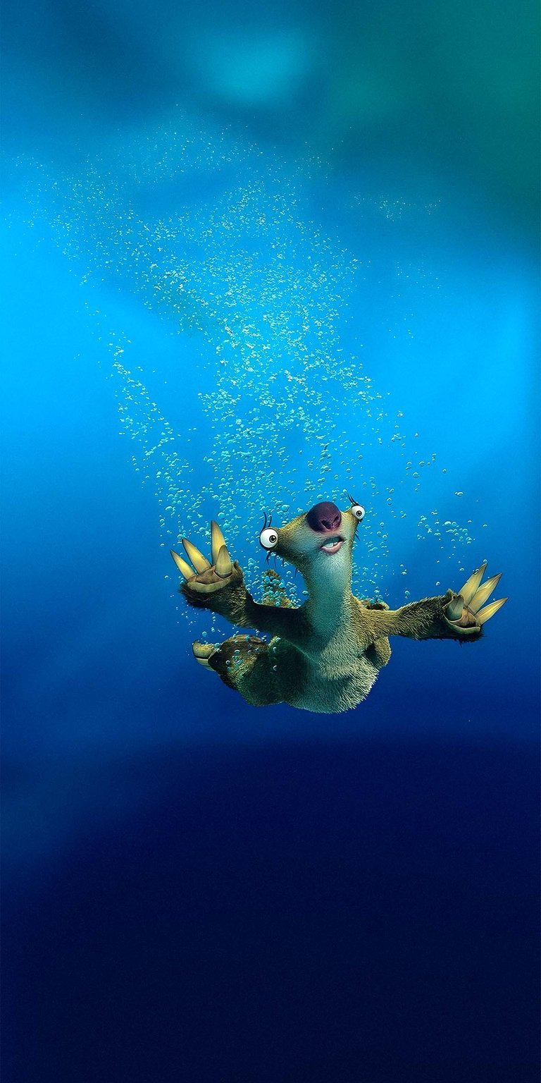 Sid swimming underwater wallpaper 4k