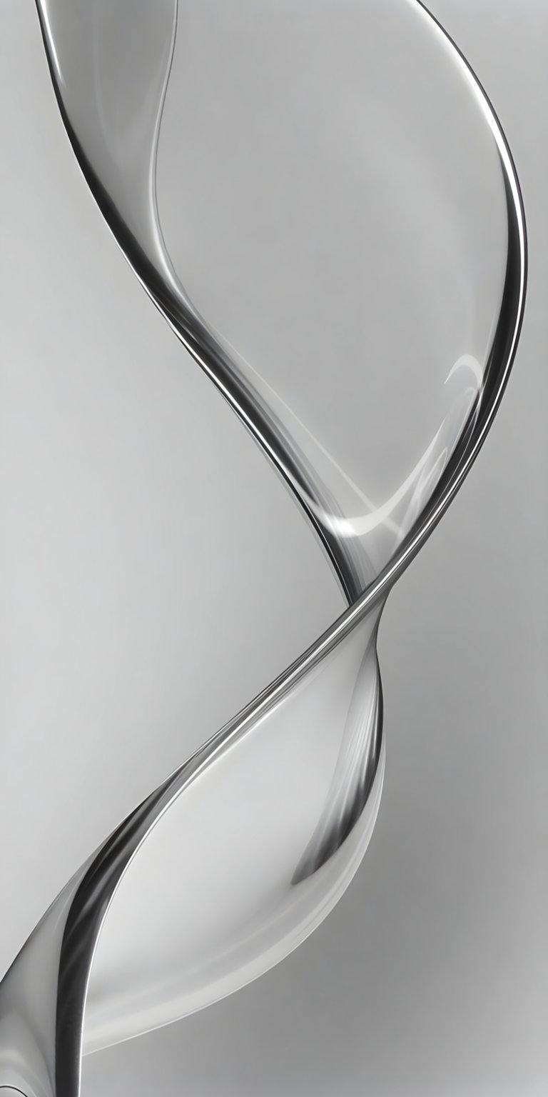 Clear liquid glass in a gray background art iPhone wallpaper 4K