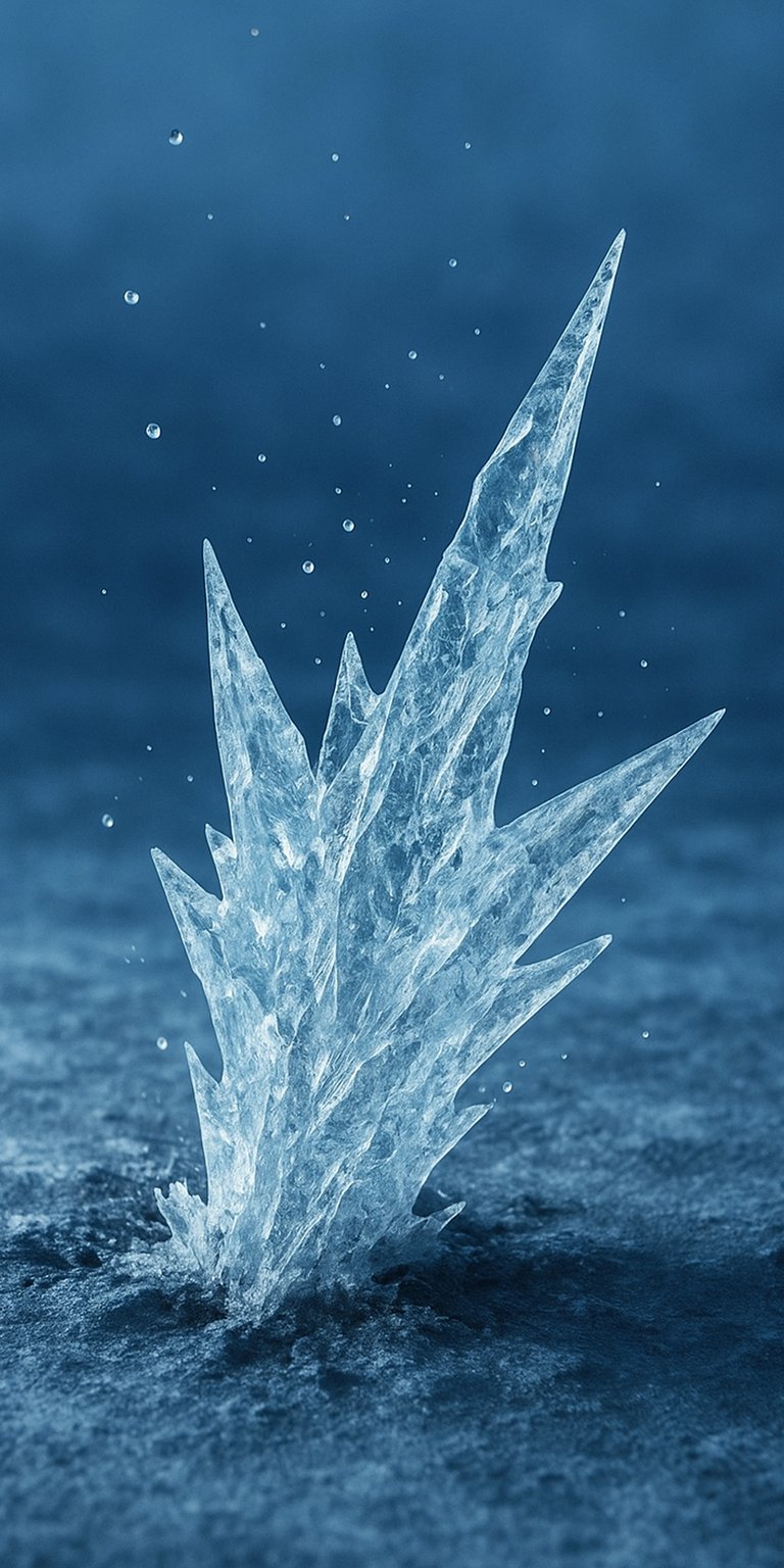Ice shard 3D iOS26 spatial wallpaper HD