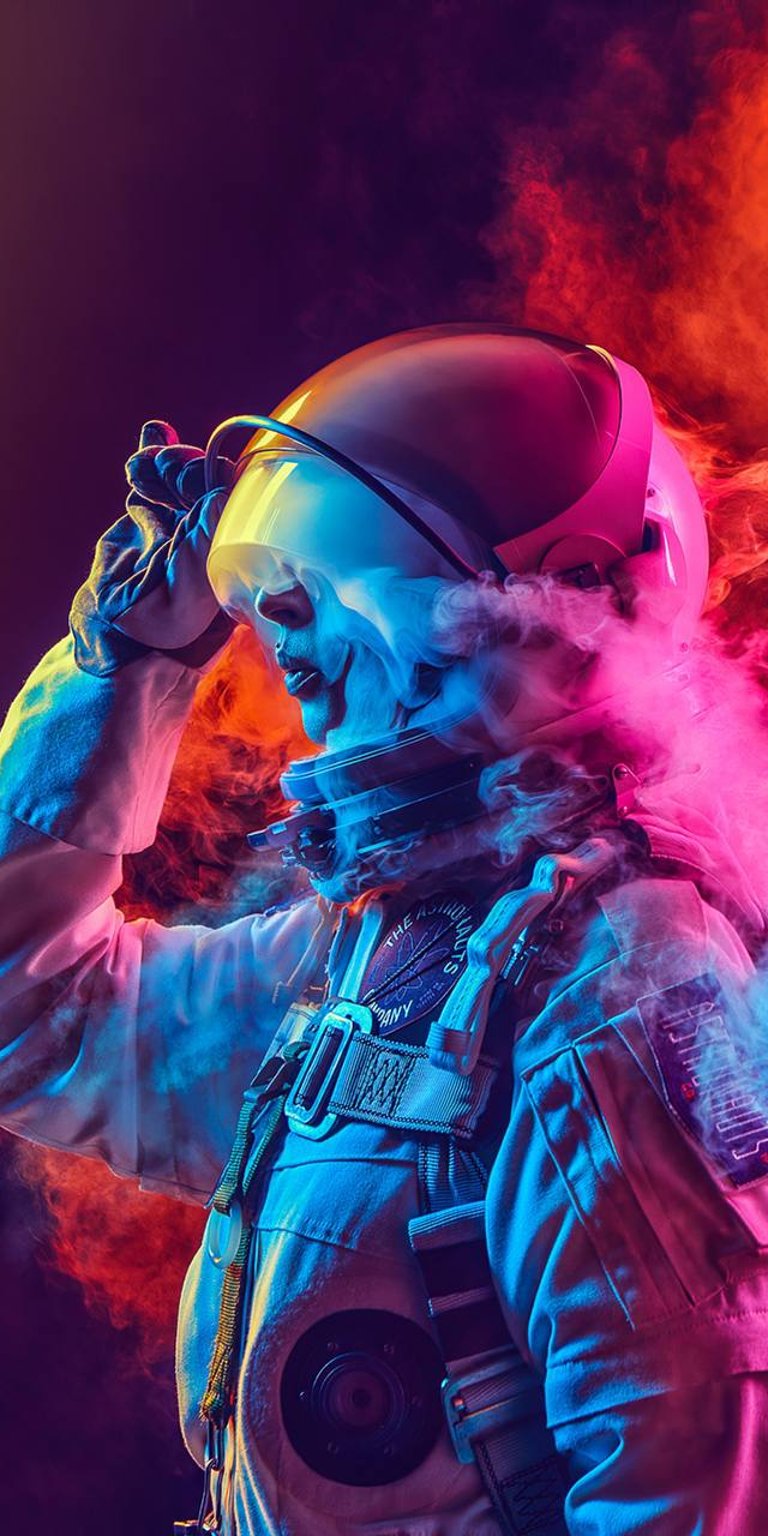 Astronaut portrait aesthetic shot wallpaper