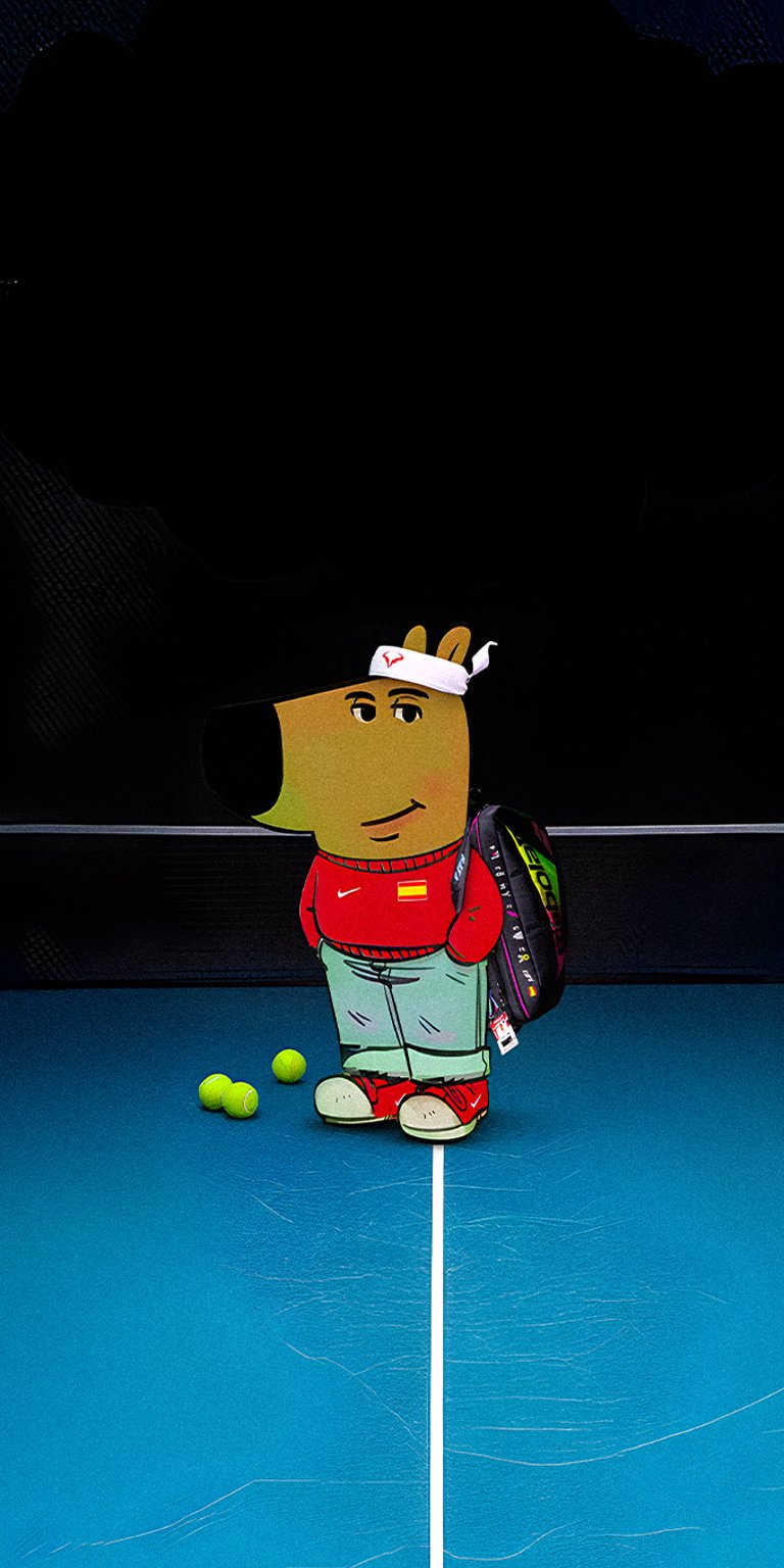 Chill guy playing tennis phone wallpaper