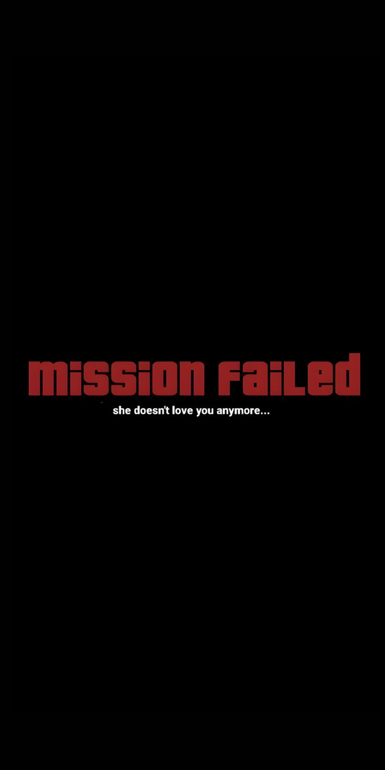 Mission failed in black background wallpaper