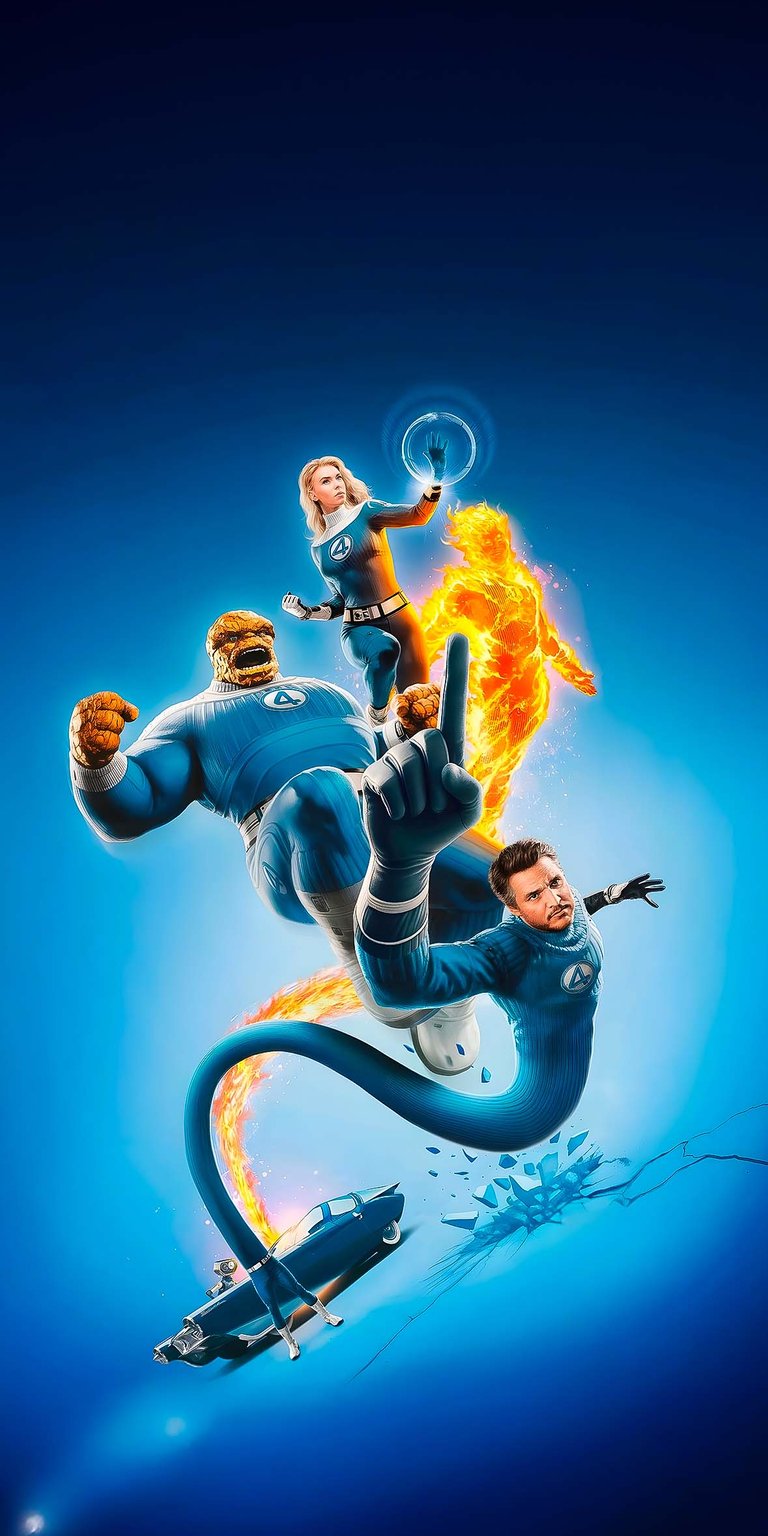 Fantastic 4 movie art poster iPhone wallpaper HD