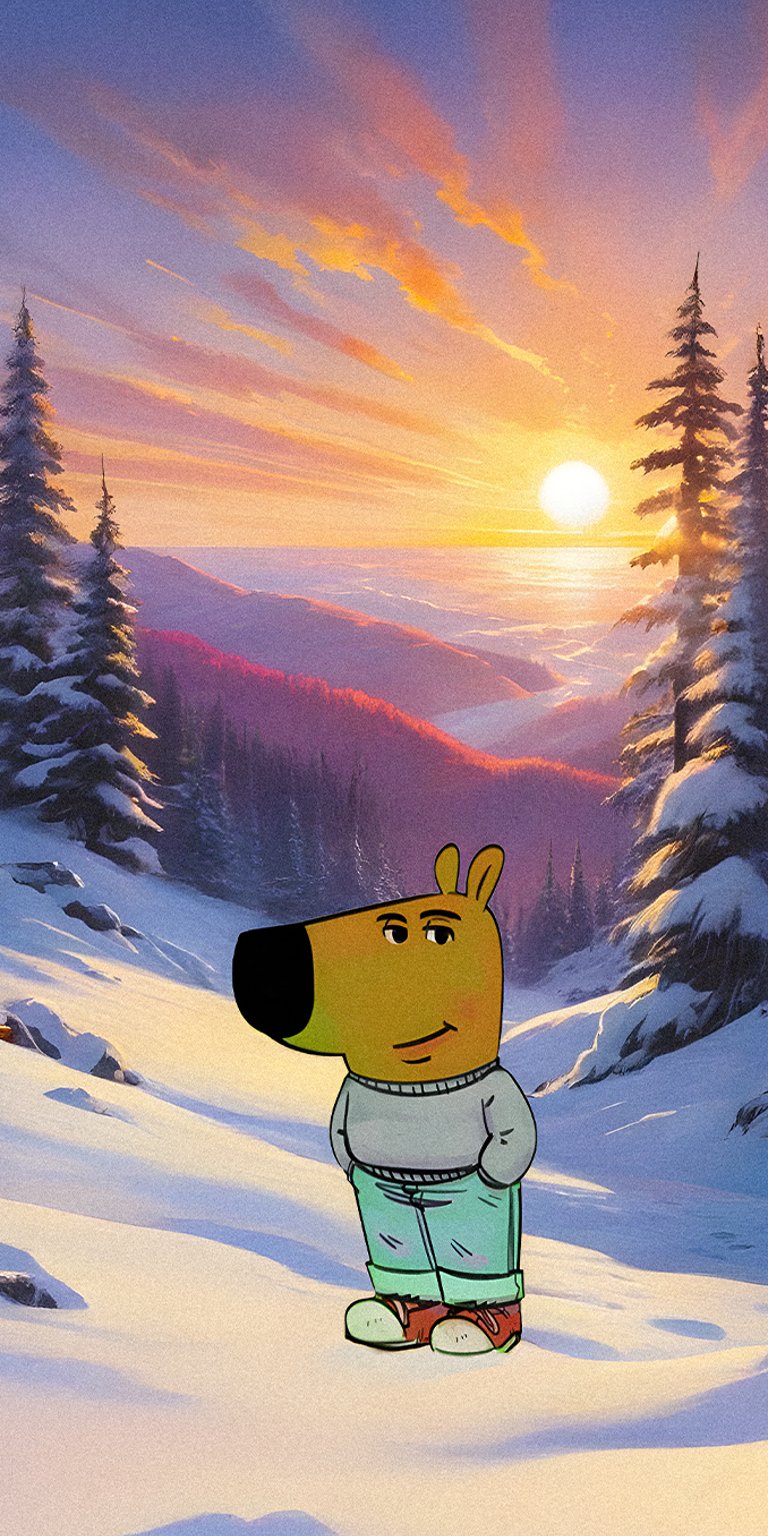 Chill guy Christmas wallpaper