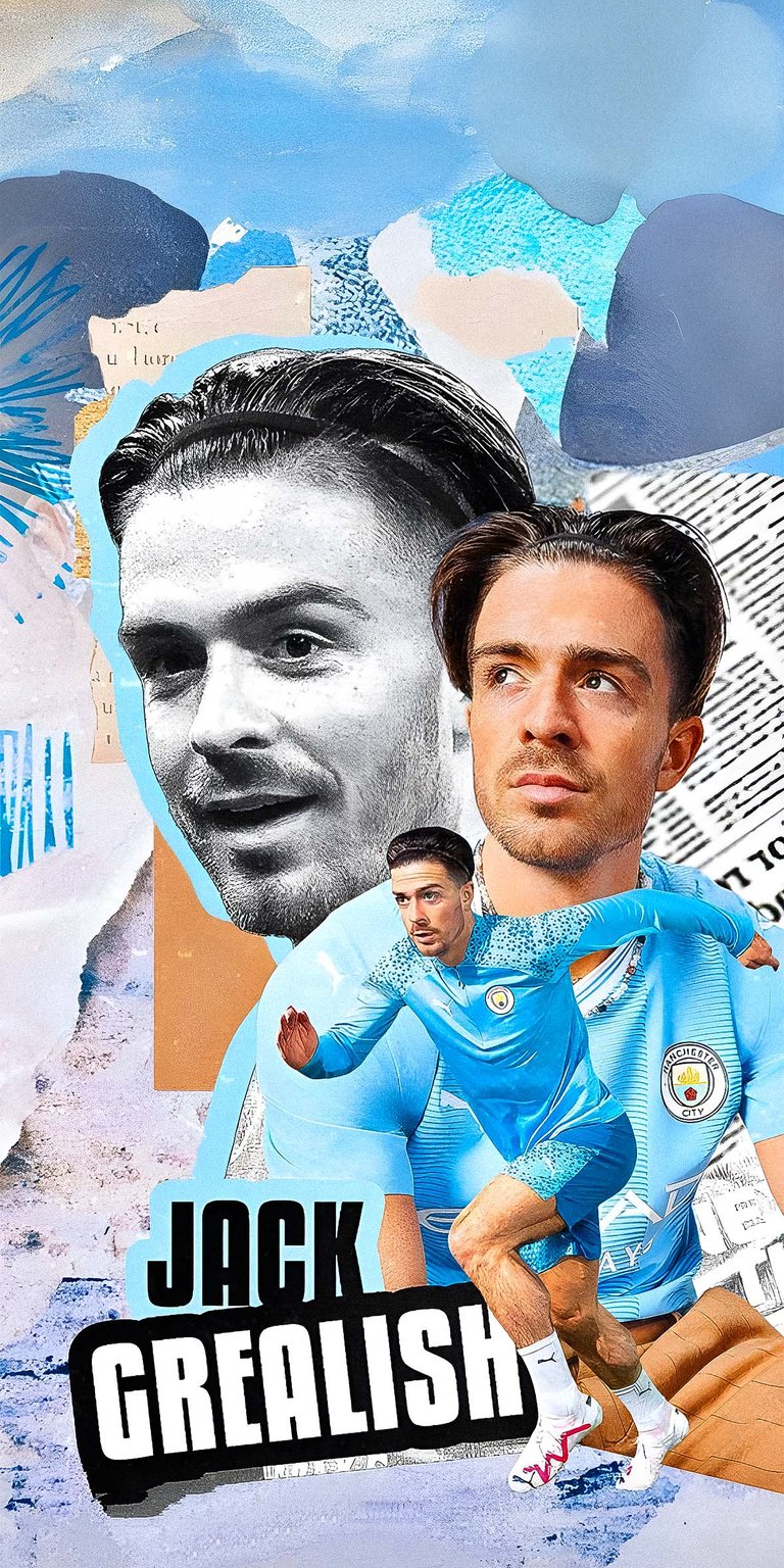 Jack Grealish collage wallpaper