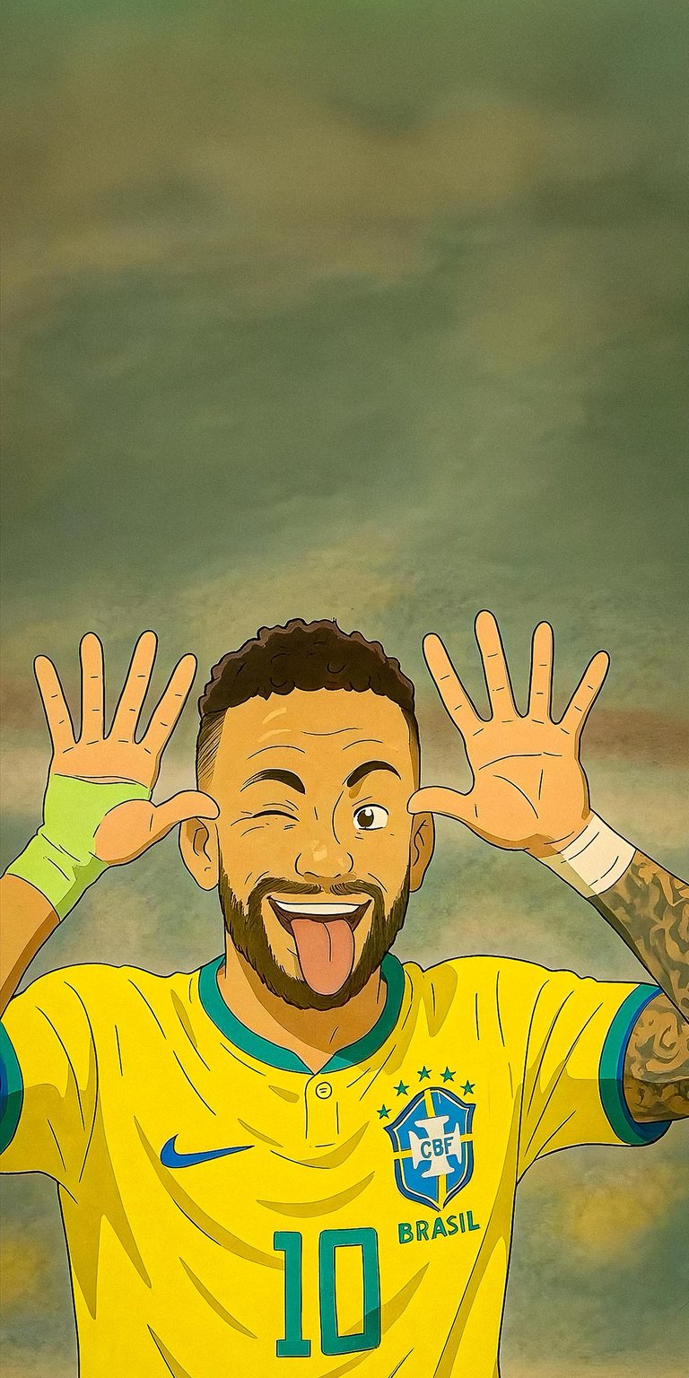 Neymar Junior in Ghibli Style Wallpaper HD