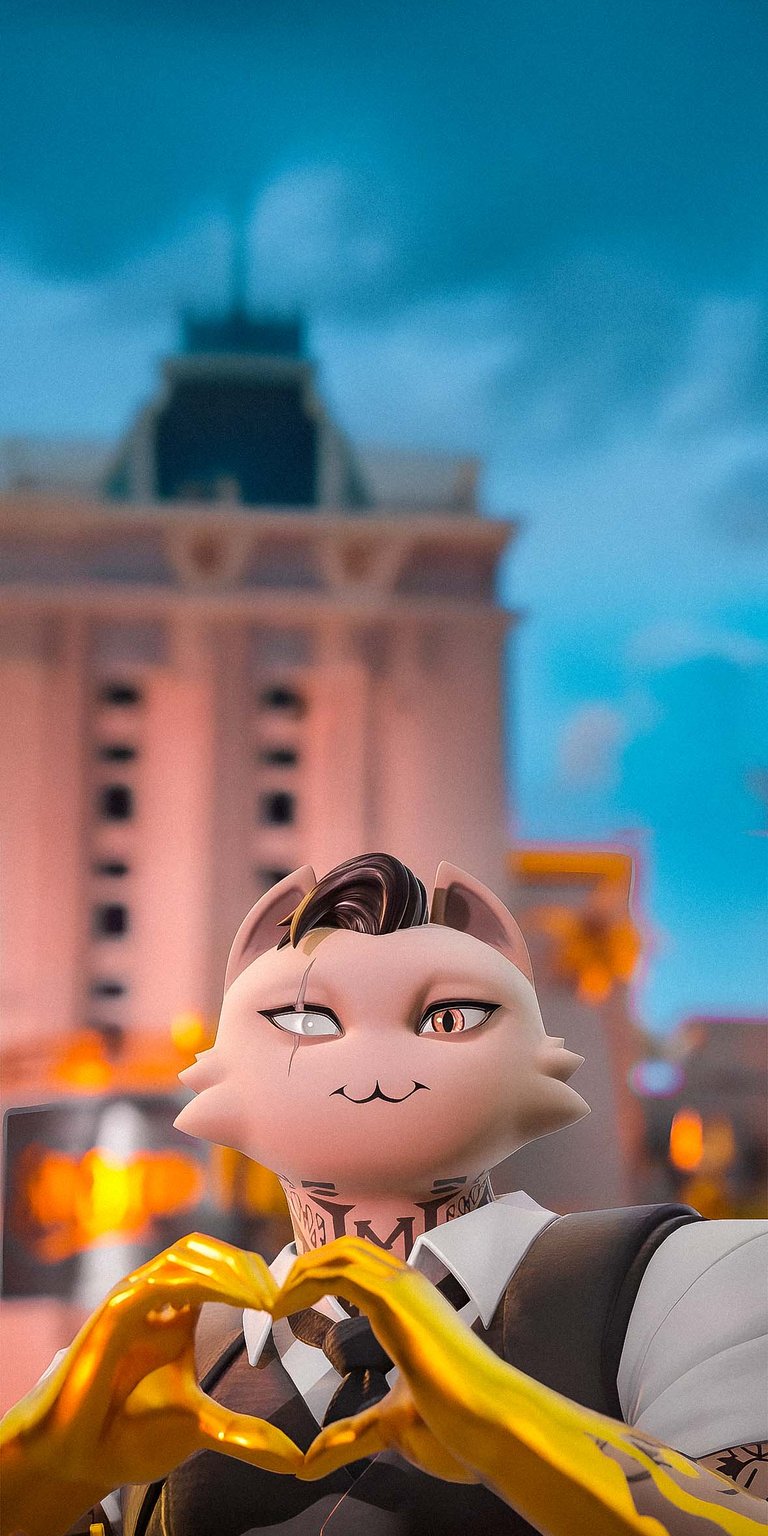 Meowdas portrait golden hands wallpaper 4k