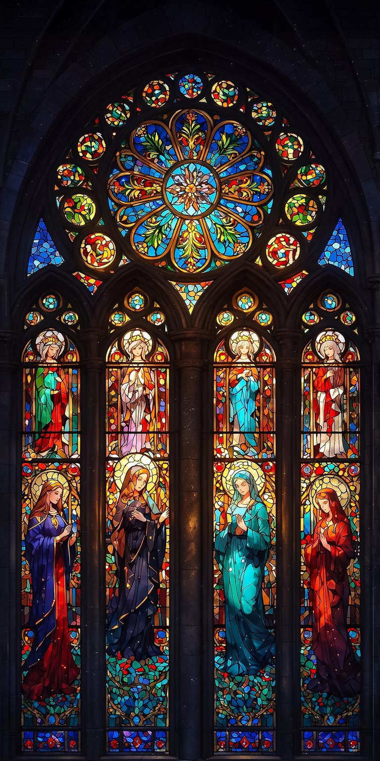 Church window art wallpaper iPhone 4K