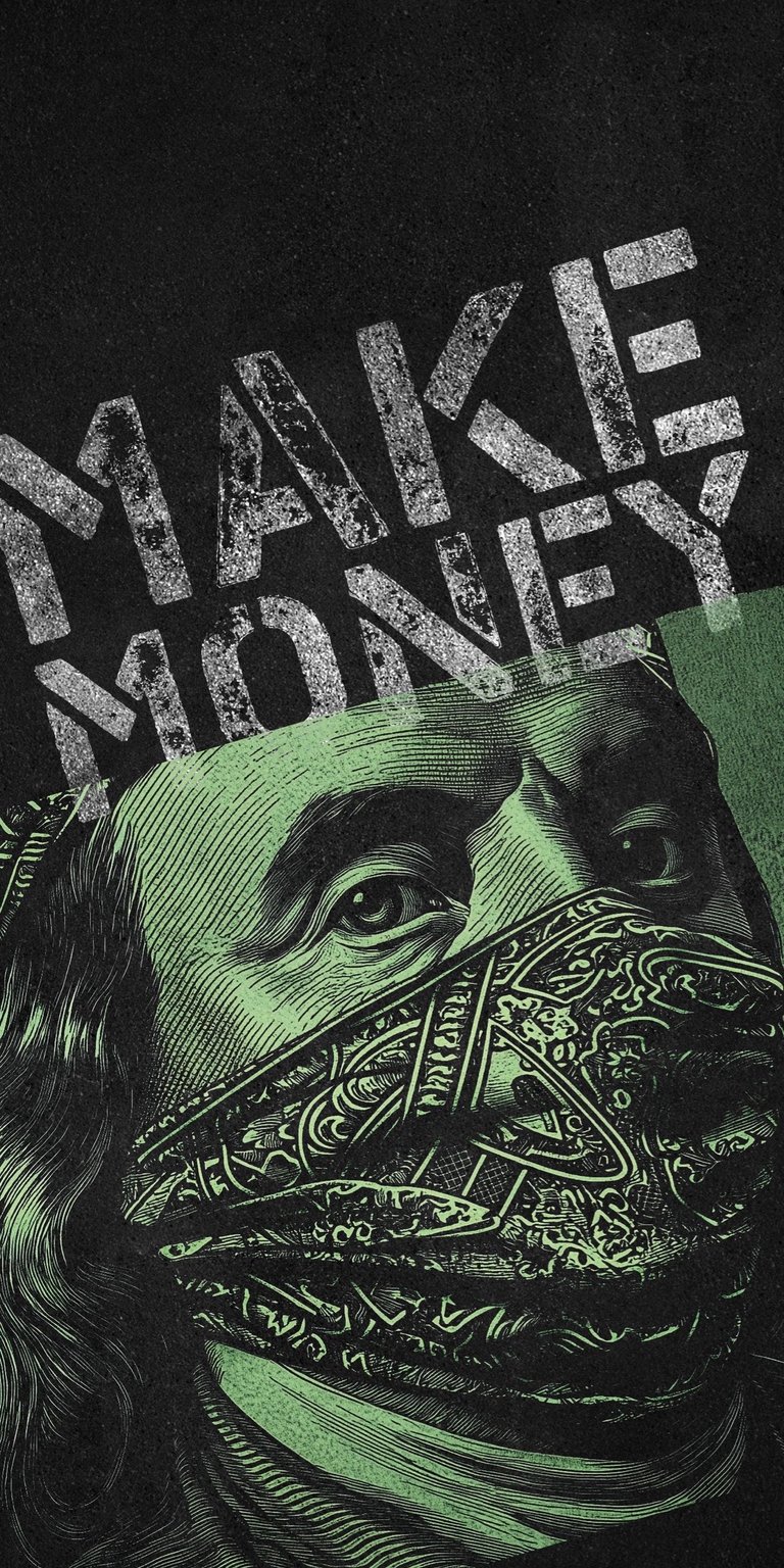 Dollar picture with scarf wallpaper