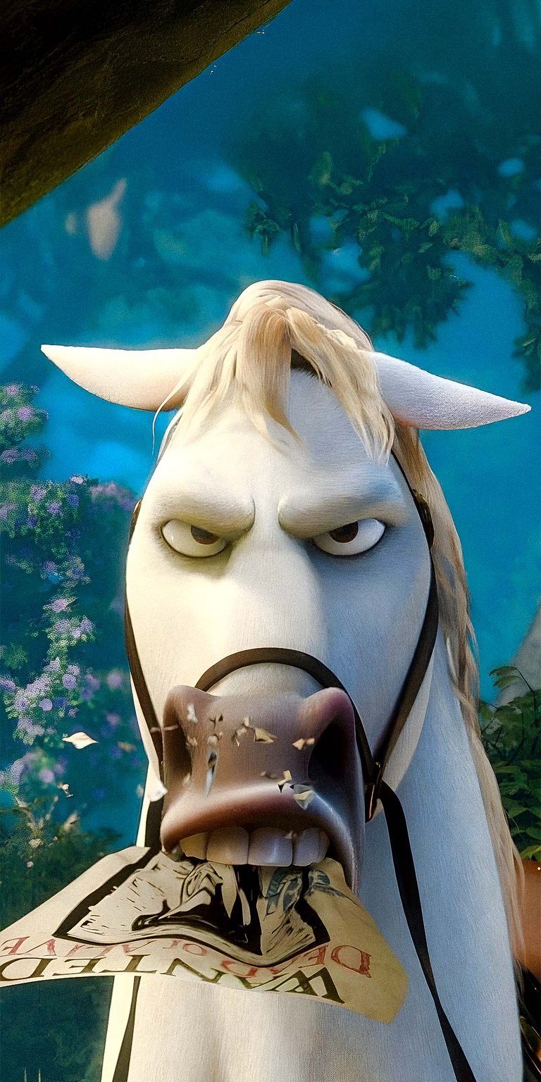 Horse Maximus eating poster wallpaper