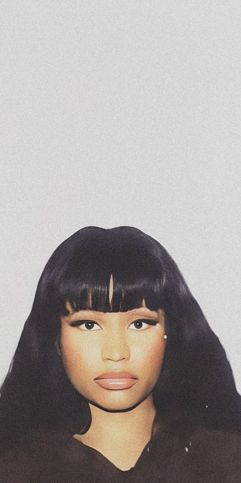 rap black hair woman face brown wig brunette bangs nicki minaj