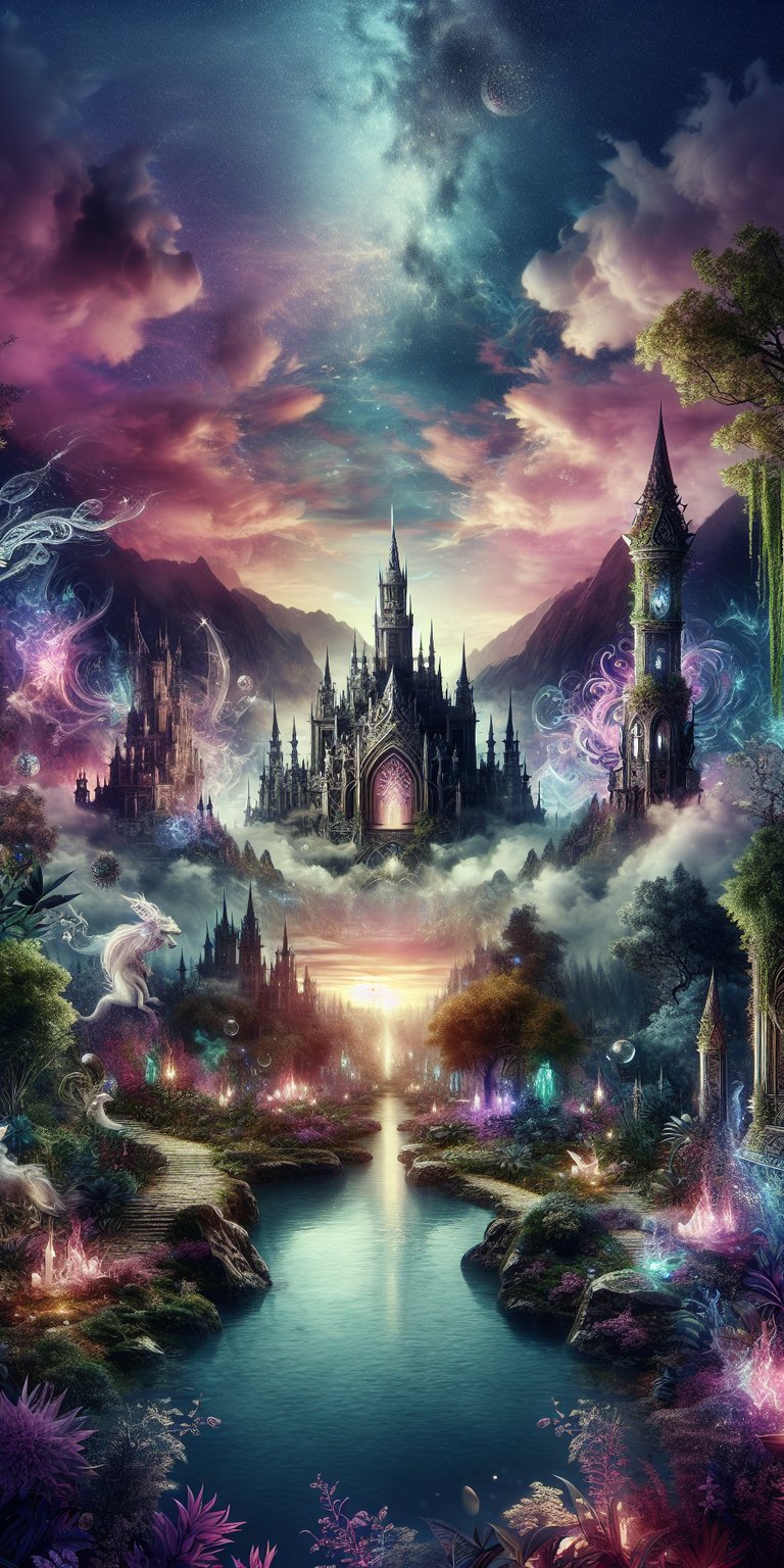 Animated photo of castles wallpaper