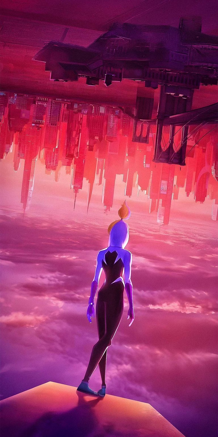 Spiderwoman Gwen Stacy in illusion wallpapers 4k