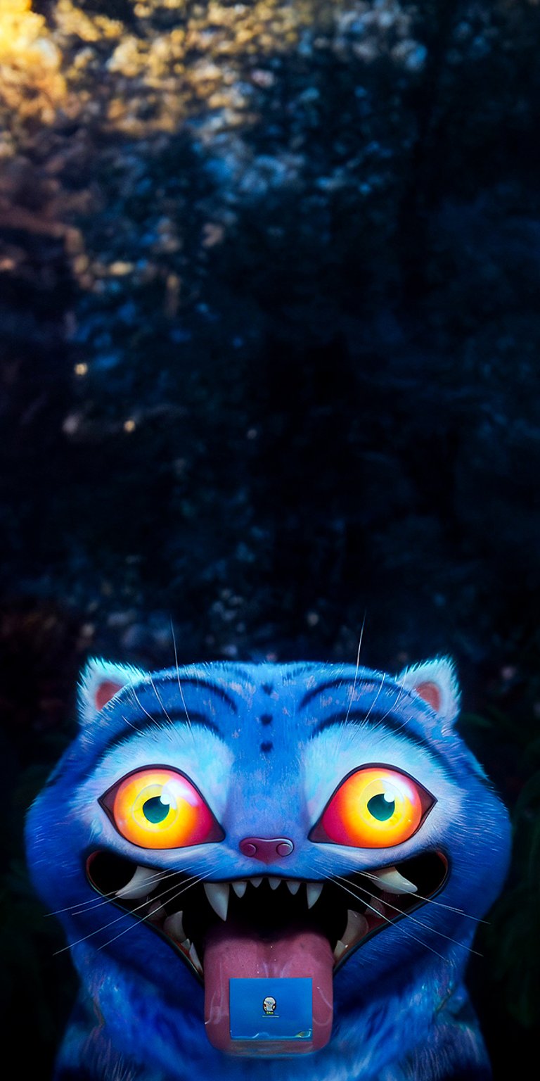 Derpy Tiger wallpaper iPhone 4K