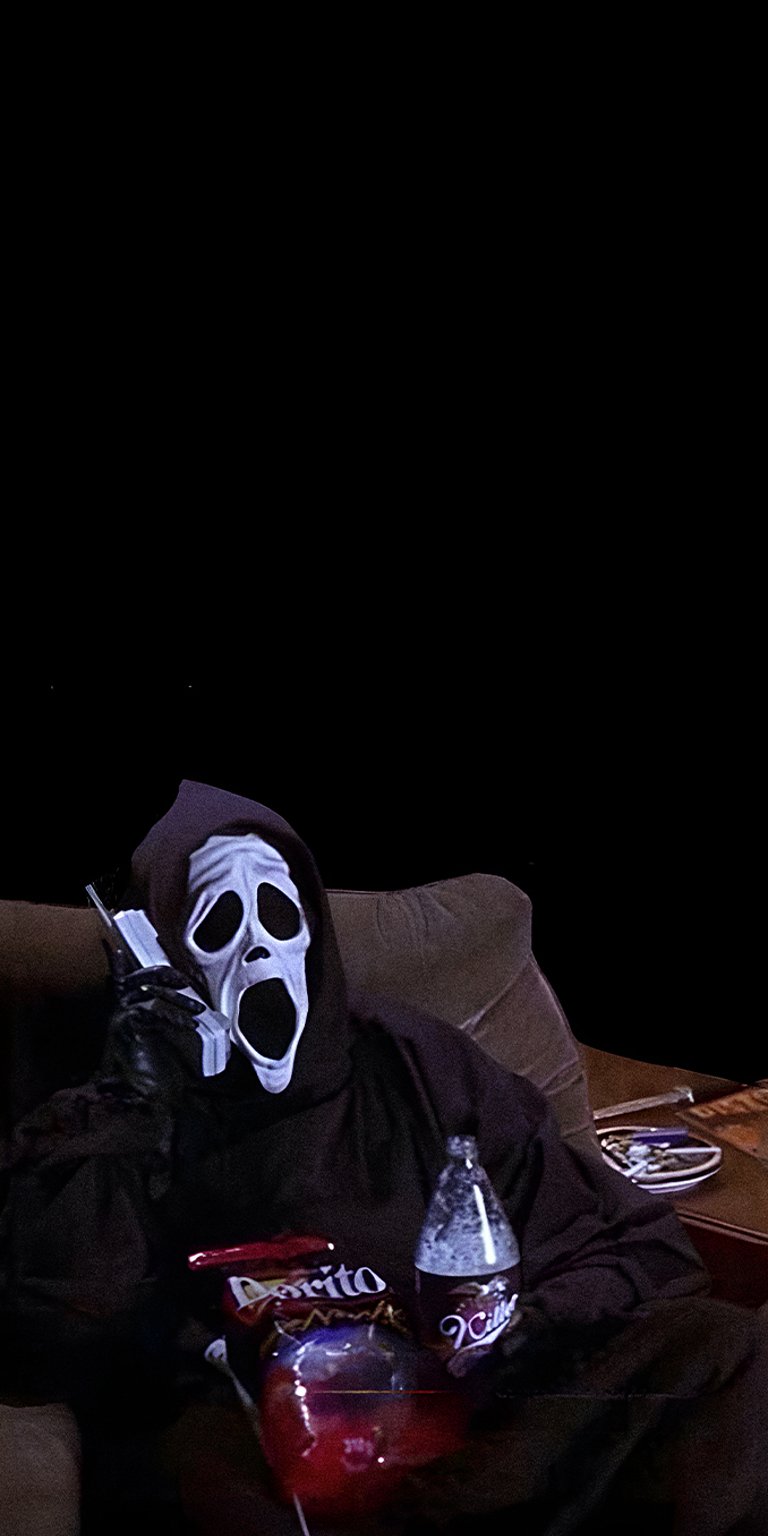 Ghost face scream chilling wallpaper in 4k