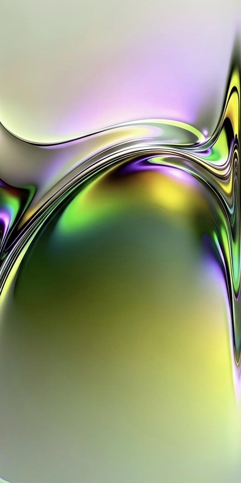Download this mesmerizing abstract liquid 4K wallpaper for your iPhone. The iridescent swirls of color, with hints of purple, yellow, and green, create a captivating fluid wallpaper.