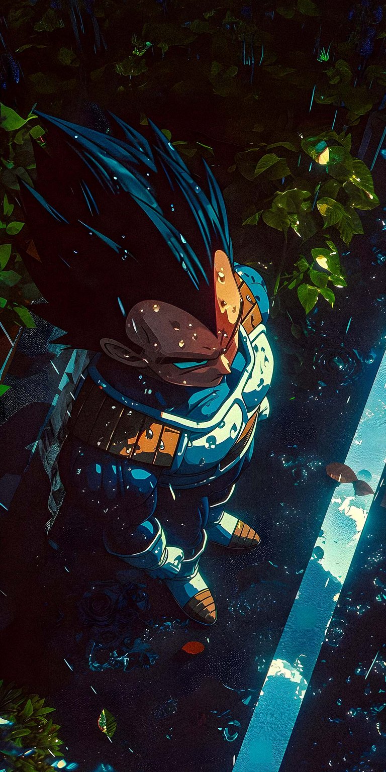 Vegeta in Rain wallpaper iPhone HD