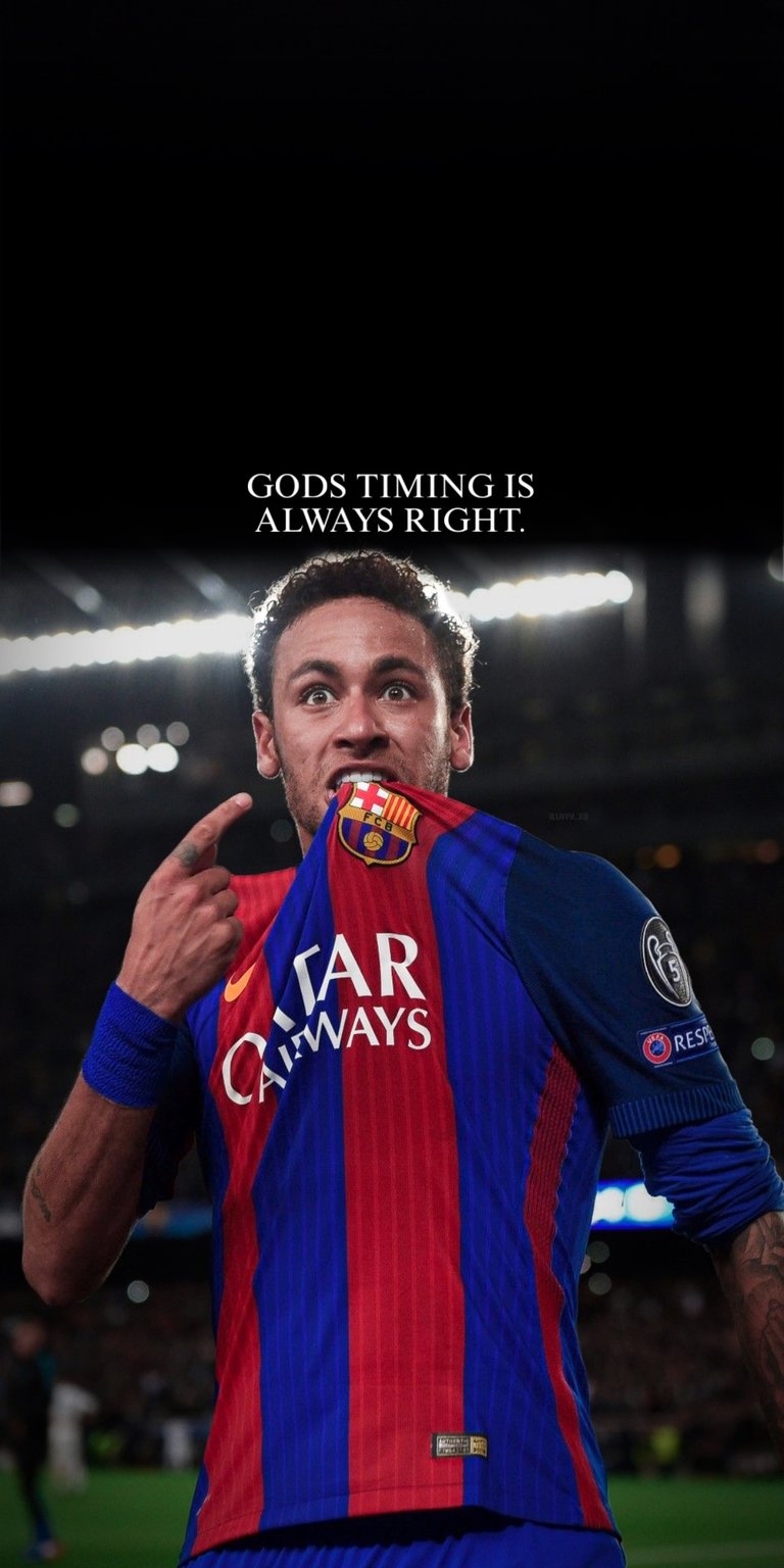 Neymar Jr wallpaper for iPhone capturing an emotional celebration moment with stadium lights and a bold club jersey. This Aesthetic wallpapers style wallpaper uses rich red and blue colors, dramatic lighting, and a powerful, triumphant mood to stand out as a wallpaper.