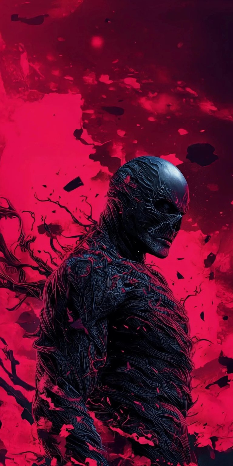 Step into the Upside Down with this terrifyingly detailed Vecna live wallpaper. This design features the main antagonist of Stranger Things, Henry Creel, enveloped in a swirling vortex of deep red smoke and dark shadows. The striking crimson color palette and 10:16 digital clock overlay create a moody, cinematic aesthetic that captures the dark atmosphere of the hit Netflix series.