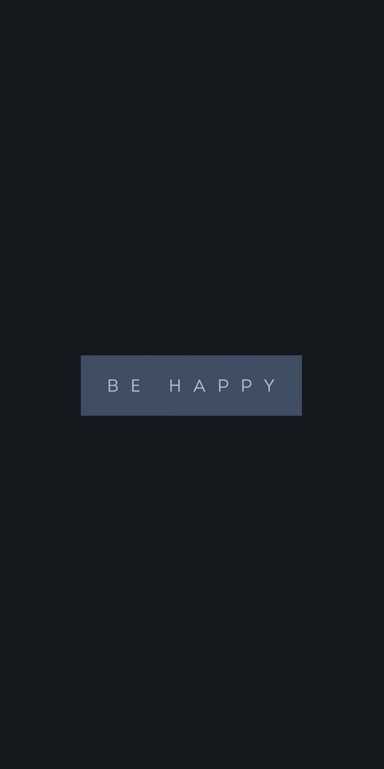 Download this inspiring 'Be Happy' 4K wallpaper for your iPhone, featuring a clean, dark background with a light-blue rectangular text box. This minimalist wallpaper offers a touch of motivational elegance to your mobile device.