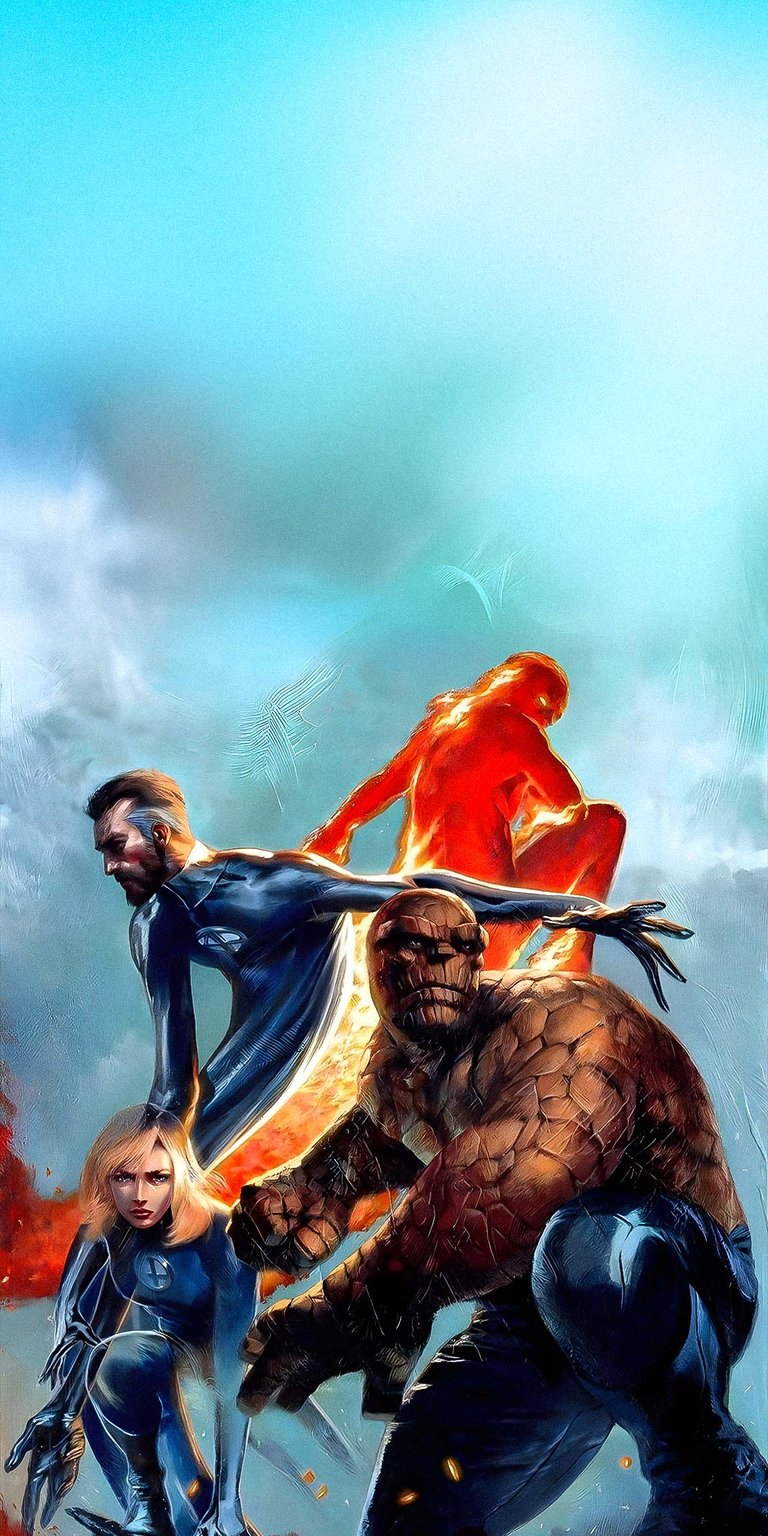 Fantastic 4 art wallpaper iOS 4K