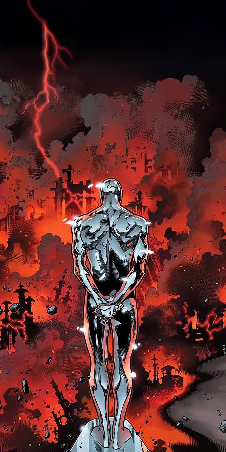 Silver Surfer in war iPhone wallpaper 4K