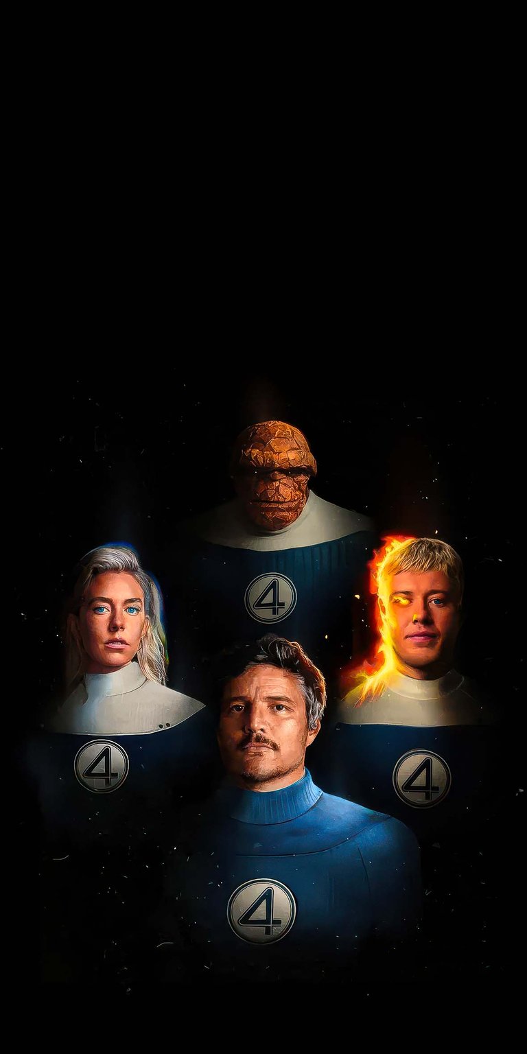 Fantastic 4 super heroes poster wallpaper iOS HD