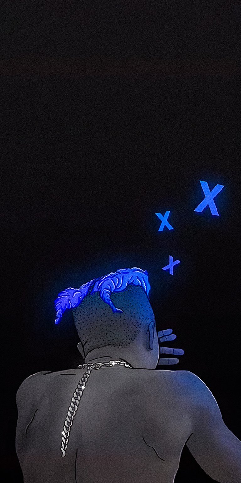 XXXTentacion sad aesthetic 4K wallpaper for iPhone