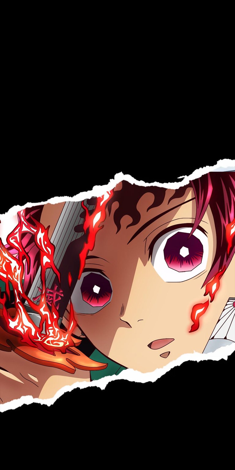 Tanjiro Kamado art iPhone wallpaper 4K