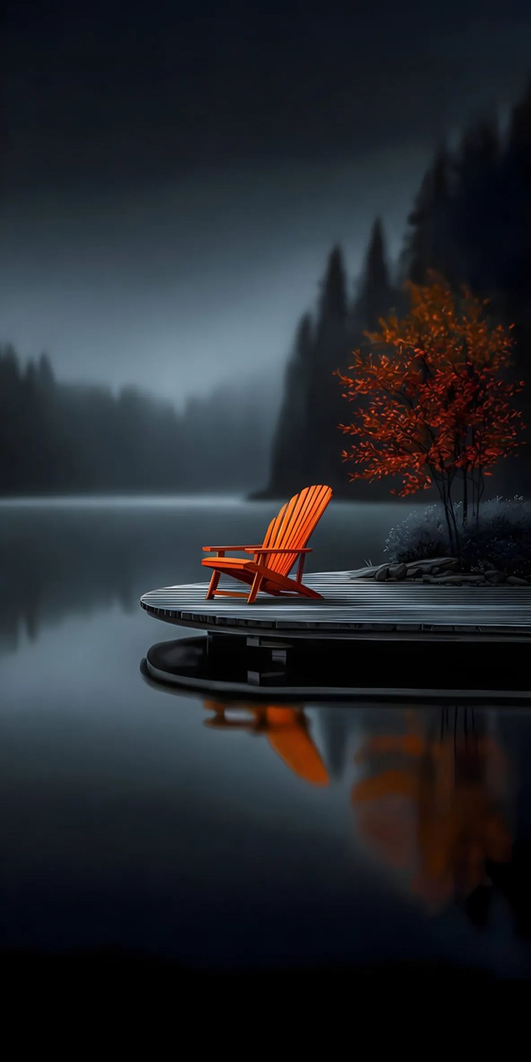 Nature dark lake iPhone wallpaper 4K