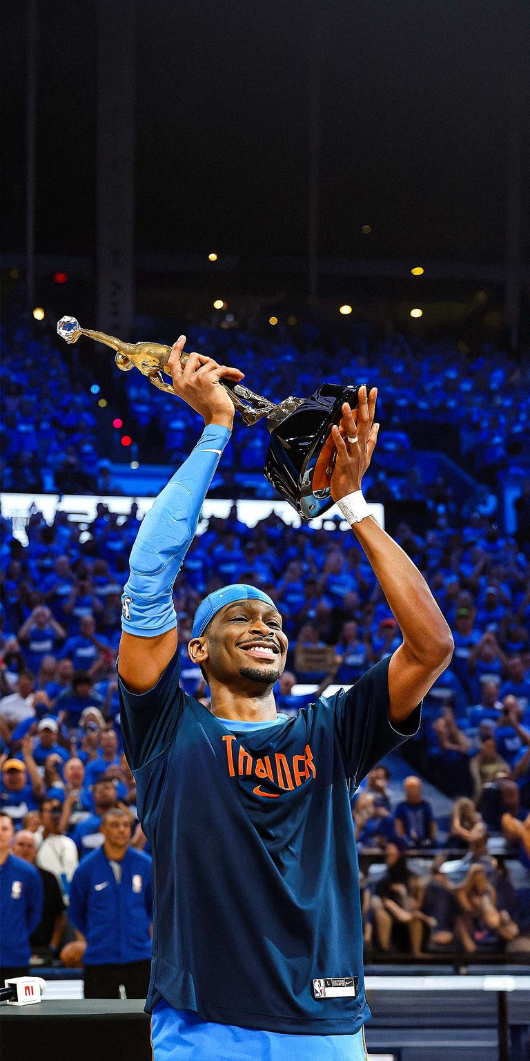 Shai Gilgeous-Alexander MVP award wallpaper 4k iPhone