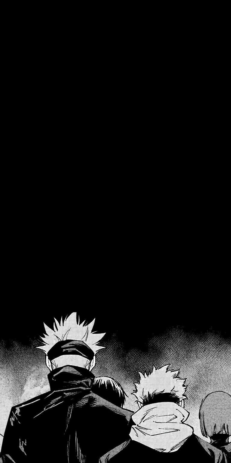 This 4K wallpaper features Gojo Satoru with spiky hair and a dark blindfold, making it perfect for your iPhone. Get this unique wallpaper featuring the manga style of Jujutsu Kaisen.